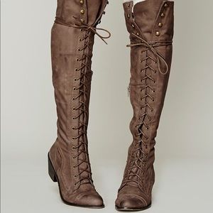 Free people joe lace-up boots size 8
